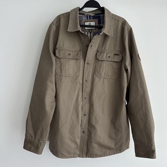 Legendary Whitetails Shirt Jacket Large Tall Journeyman Wax Rugged Plaid Flannel - Picture 1 of 14
